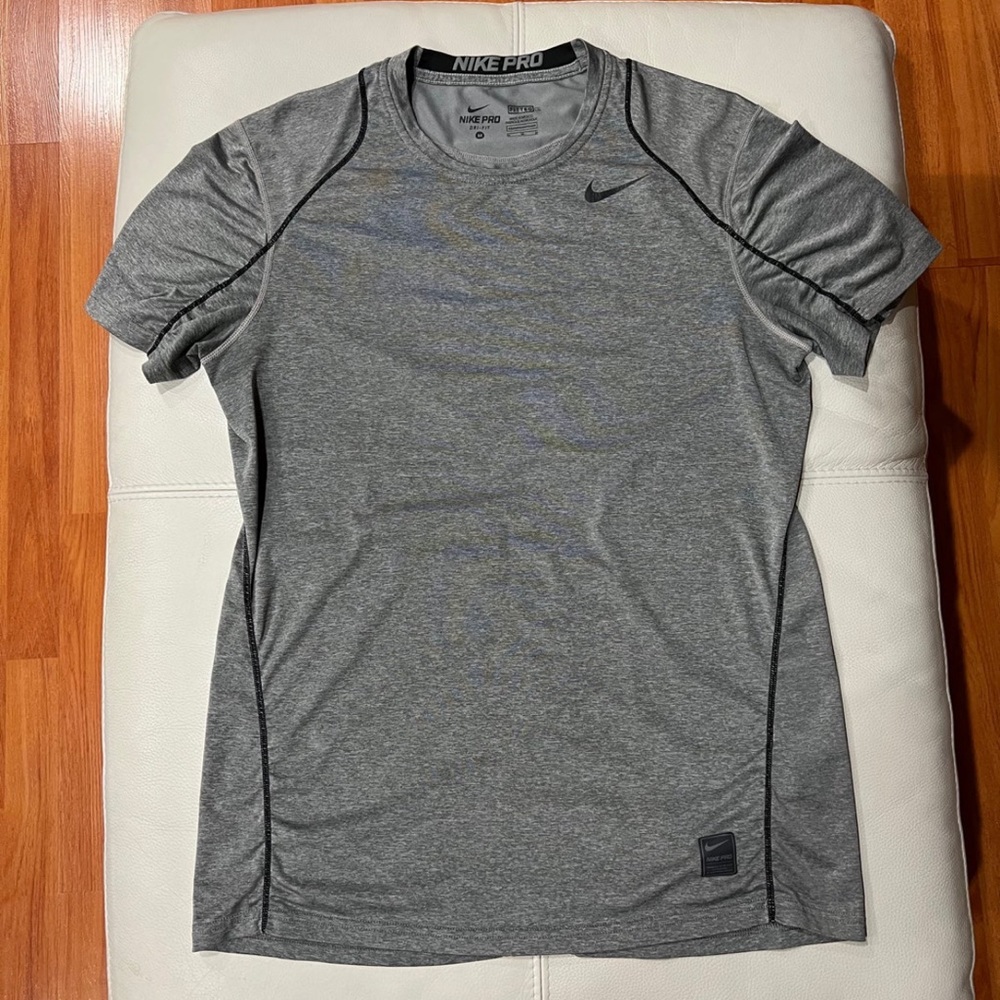 Nike Pro Cool 2.0 Training Gym Workout Shirt Grey Men’s Size M